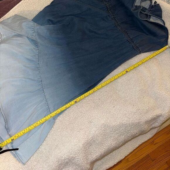 International Concepts Ombre Blue Denim Asymmetrical Maxi Dress Large NWT - Picture 10 of 10